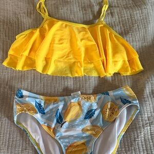 Yellow Ruffle Bikini Set for Kids